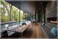 Thiết Kế Sân Hiên Tối Tạo Điểm Nhấn Với Hồ Bơi, Cửa Sổ Từ Sàn Đến Trần Và Nội Thất Phong Cách Thụy Sĩ...