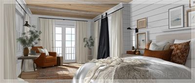 Phòng Ngủ Nhà Trang Trại Hiện Đại...