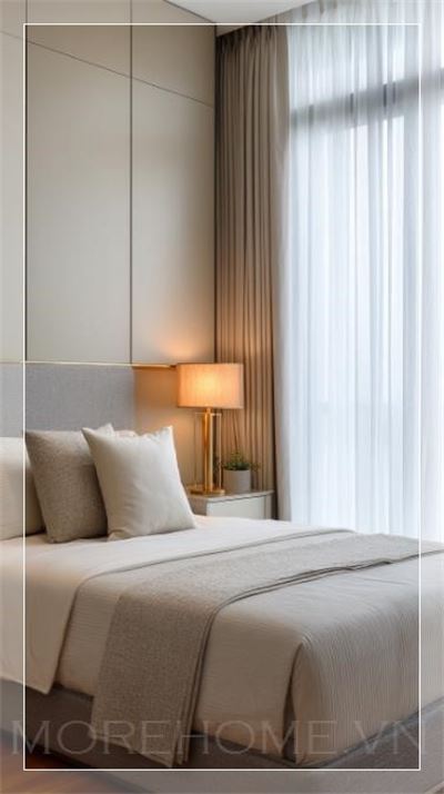 Phòng ngủ sang trọng với phong cách hiện đại và tối giản...