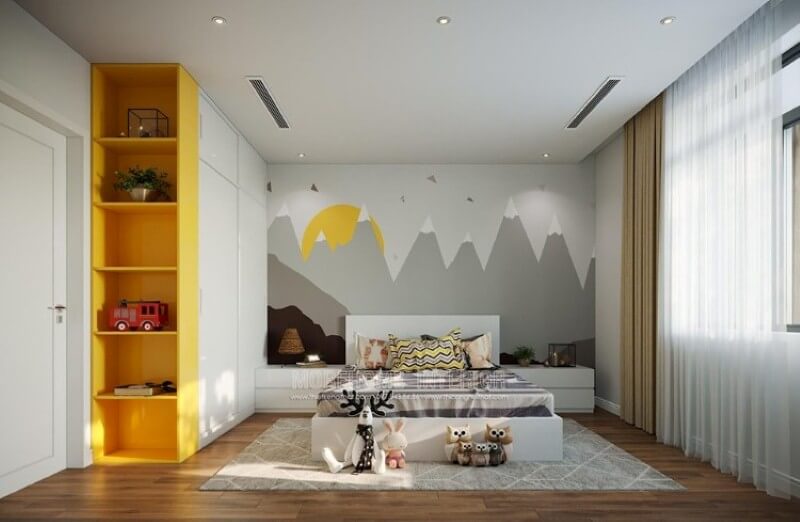 Trang trí phòng ngủ đáng yêu dành cho cả bé trai, bé gái Mẫu thiết kế và thi công nội thất biệt thự