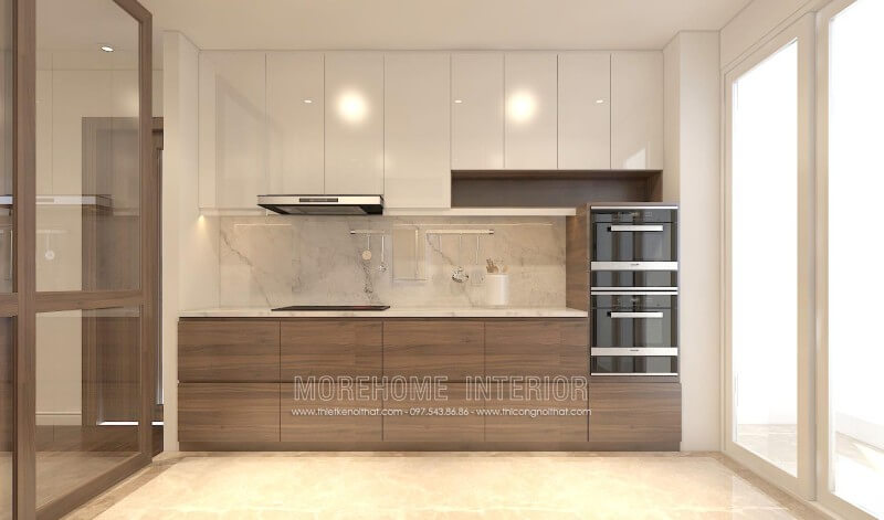 Thiết kế nội thất tủ bếp nhà phố phong cách hiện đại và tinh tế Thiết kế tủ bếp đẹp