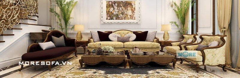gỗ cao cấp.
Khi có bộ Sofa tân cổ điển đẹp, ghế lười, bàn trà, tab cùng chất liệu gỗ cao cấp, phòng khách trở nên ấm cúng hơn và sang trọng hơn.
