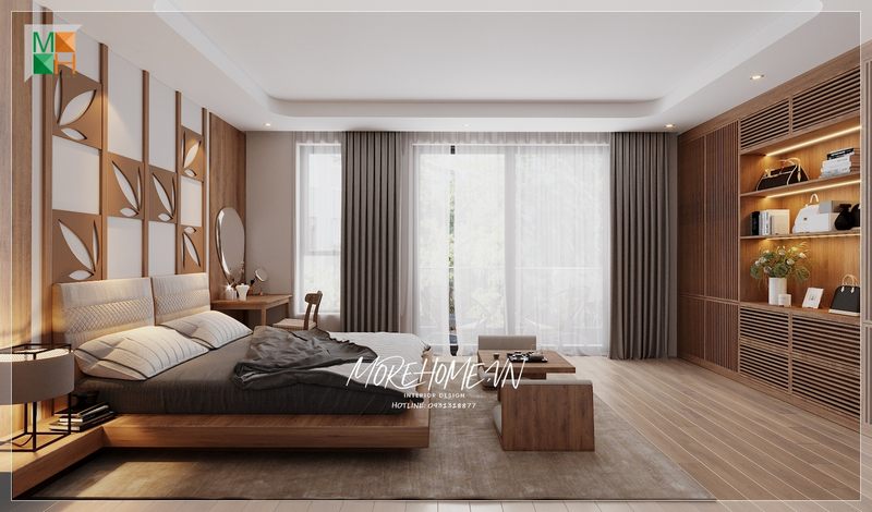 Giường ngủ gỗ tự nhiên bọc nệm đầu giường sẽ giúp bạn có những giấc ngủ ngon lành, thoải mái sau một ngày làm việc và học tập căng thẳng.